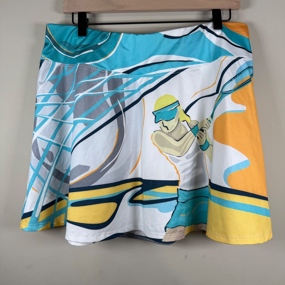 Tail Vintage Pop Art Tennis Player Motiff Tennis Skirt XL Vintage Y2K